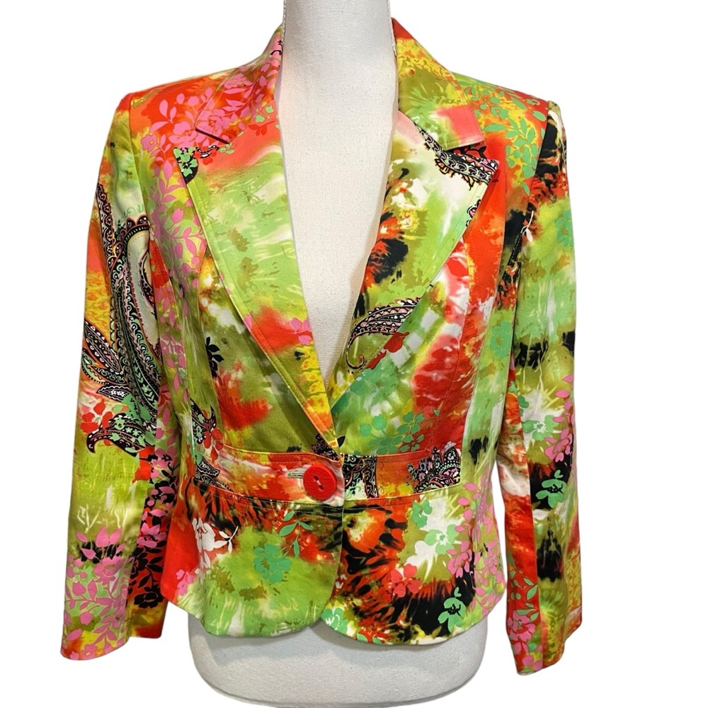 INSIGHT New York Paisley Print Colorful Blazer. Size 6